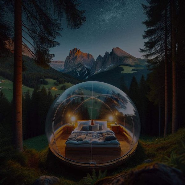 Quelle est l'expérience de dormir dans une bulle transparente en pleine nature dans les Alpes?