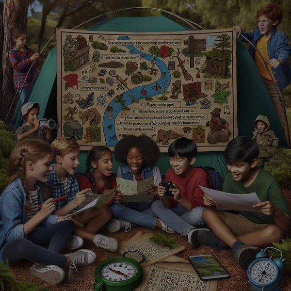 Comment organiser une chasse au trésor éducative pour enfants en camping nature?
